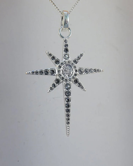 8 Point Star Pendant with CZ stones