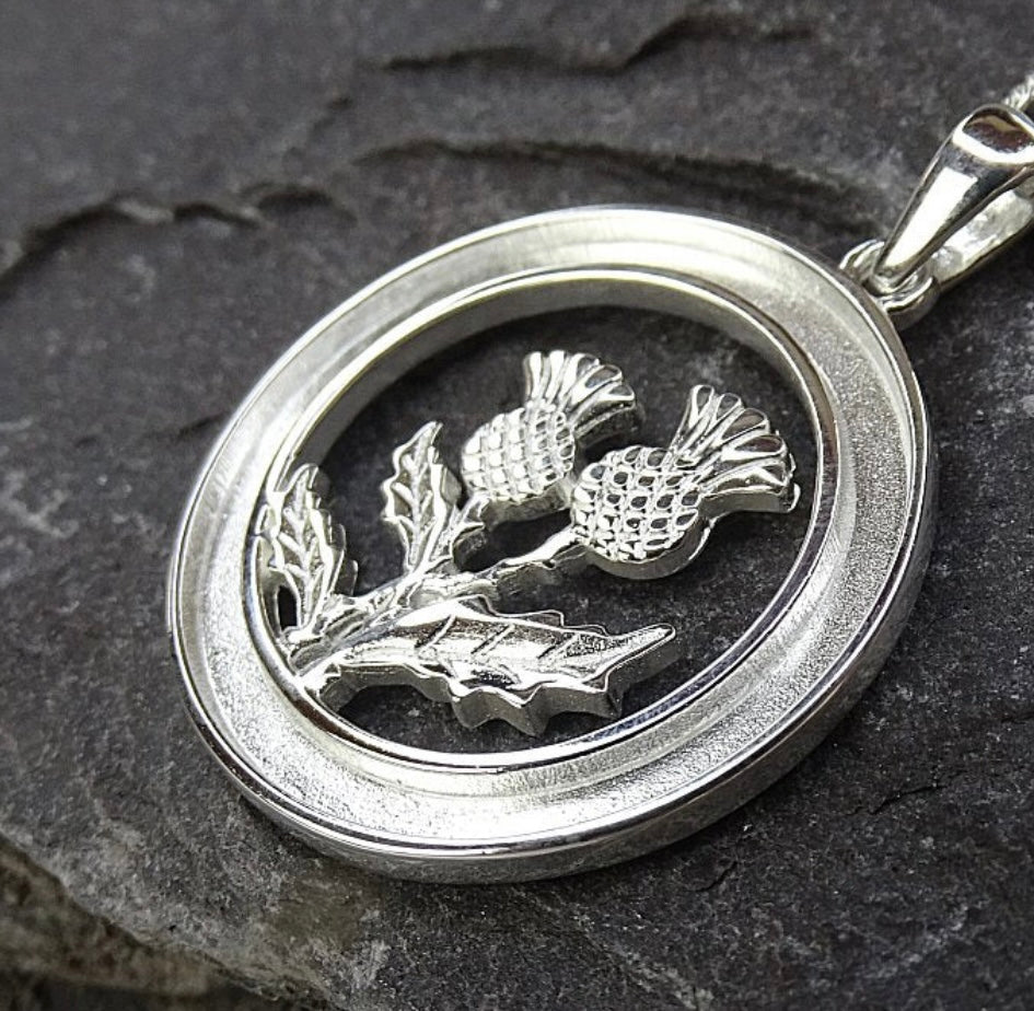 Circle Thistle Pendant