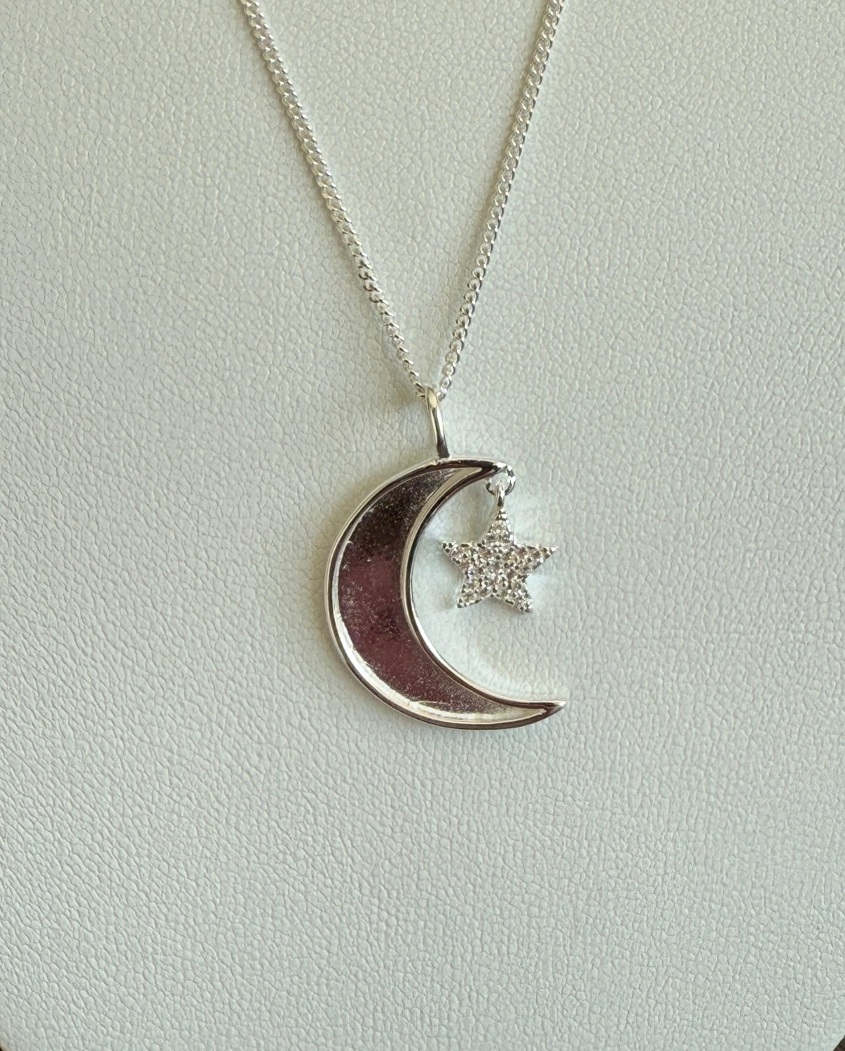 Galaxy Moon and Star Pendant
