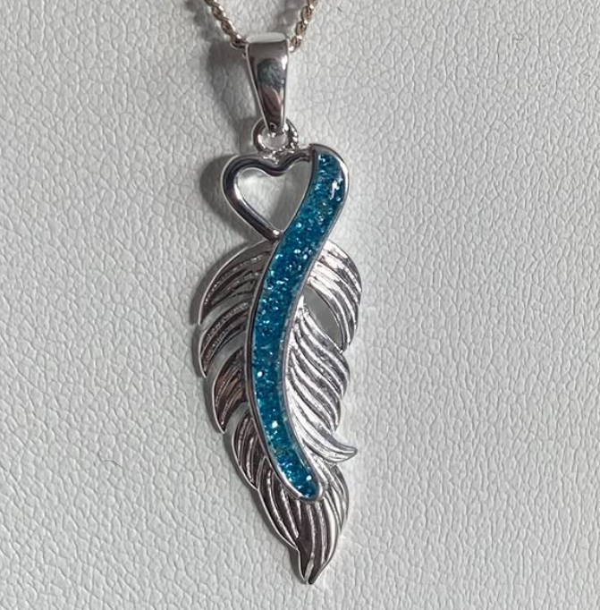Feather Pendant with Chain