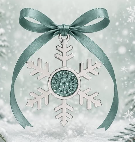 Christmas Snowflake Keepsake/Tree Decoration - Stainless Steel